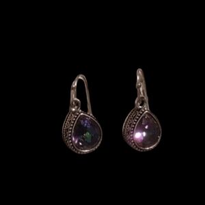 Amethyst Earrings Purple Teardrop Earrings